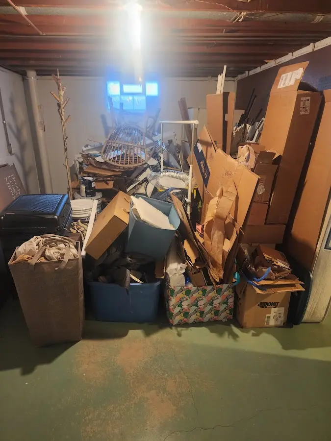 Roll-off dumpster container at job site for Roll Off Dumpster Rental in Fort Dodge